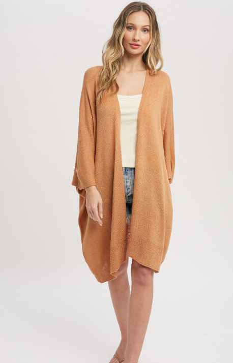 Wide Sleeve Open Front Cardigan (2 colours)