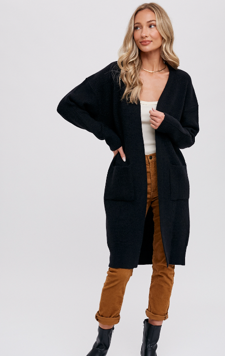 Duster cardigan with pockets
