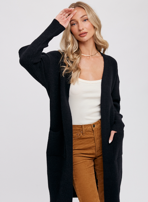 Duster cardigan with pockets