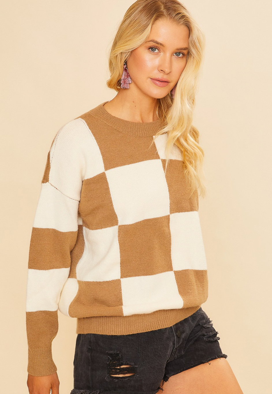 Checkered sweater
