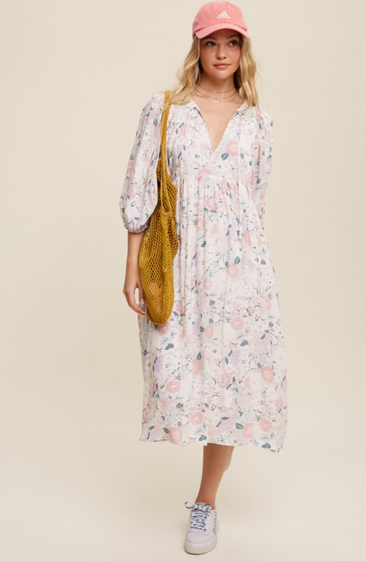 Womens floral dress with pockets