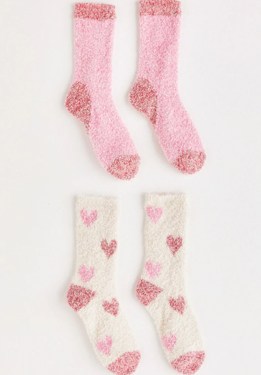 Plush Heart Socks