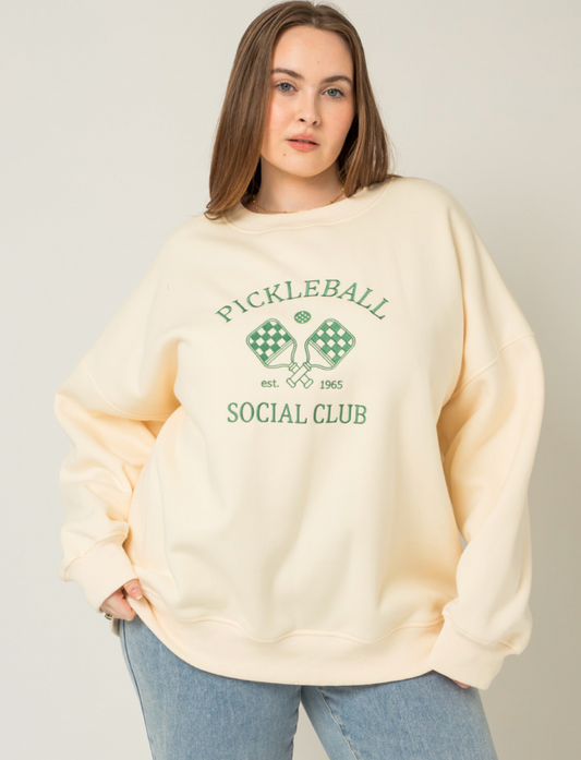 Plus size pickleball sweater