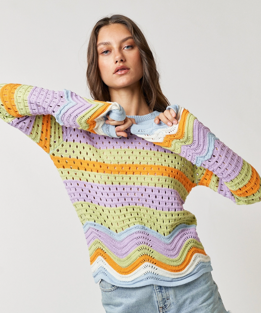 multi colored sweater