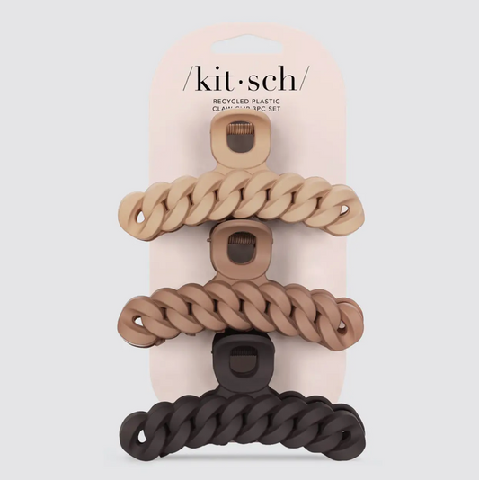 KITSCH Chain Claw Clip 3 Piece Set