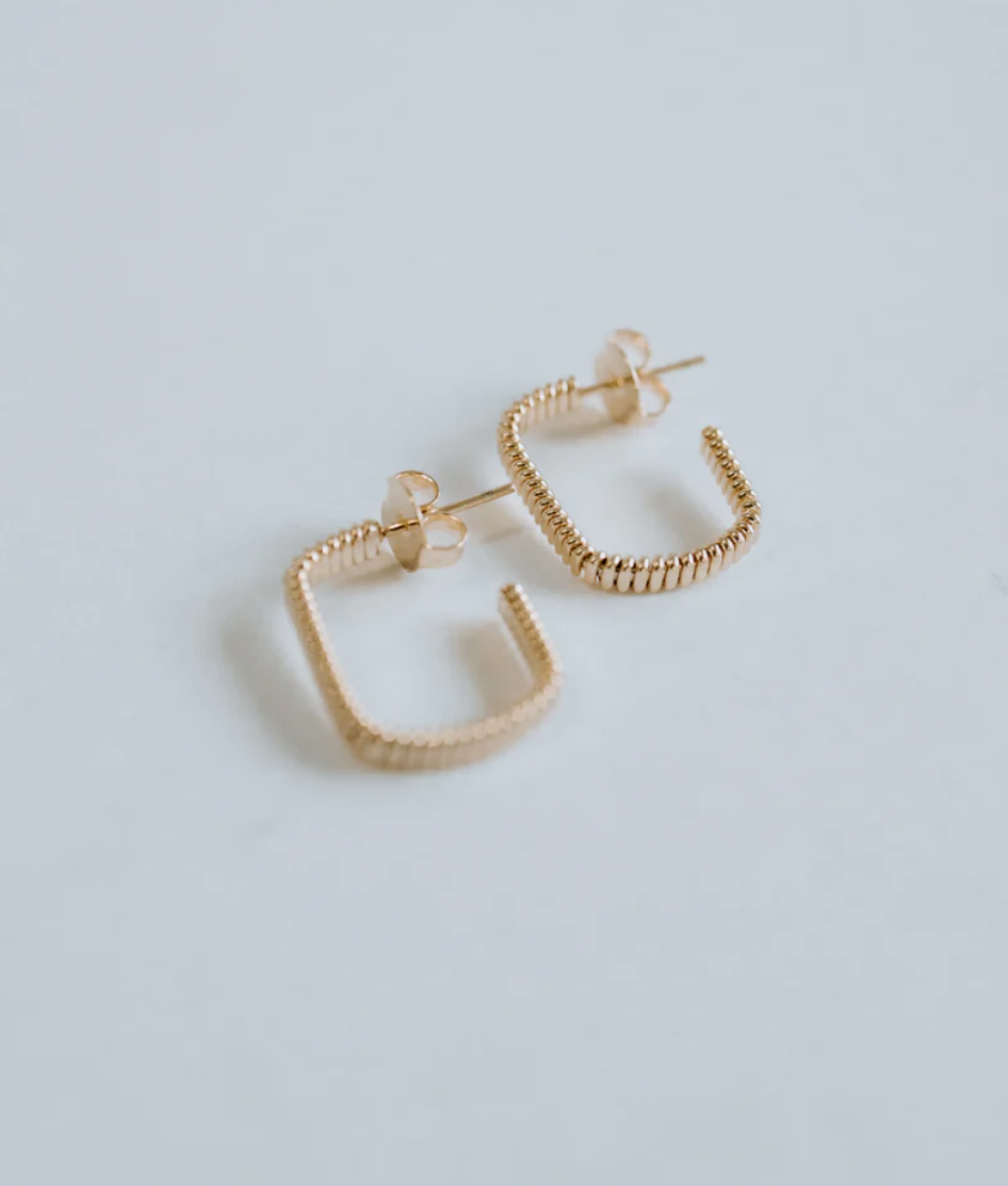 Textured Rectangular Hoops