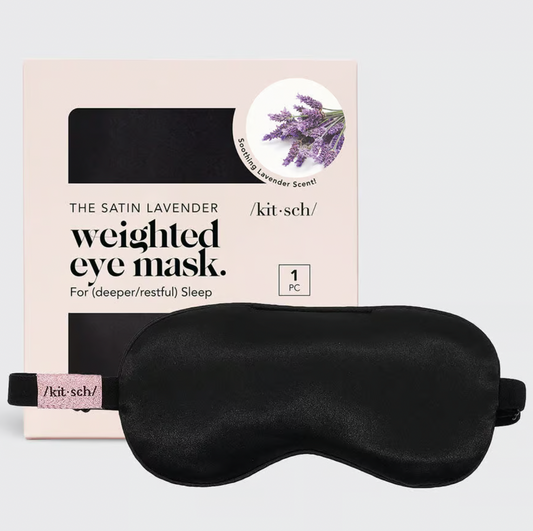 KITSCH Lavender Weighted Satin Eye Mask