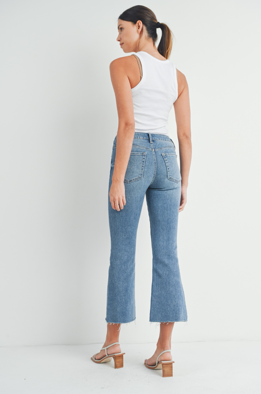 Cropped stretchy jeans