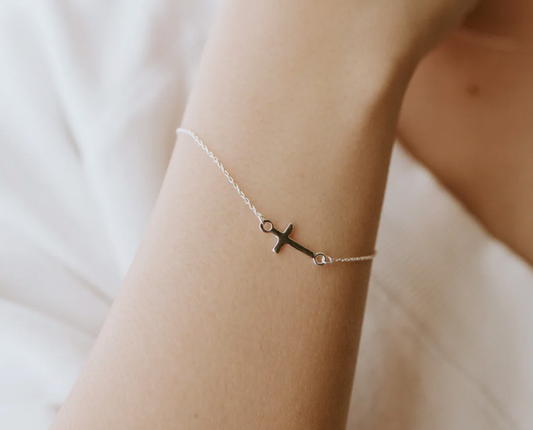 Cross Bracelet - Sterling Silver