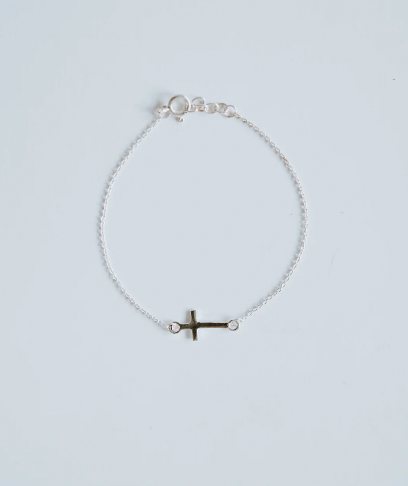 Cross Bracelet - Sterling Silver