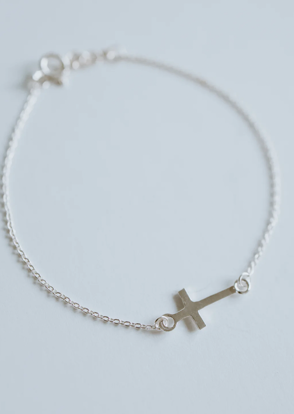 Cross Bracelet - Sterling Silver