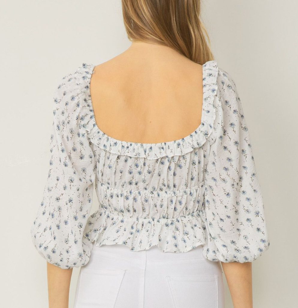 Sweetheart Floral Blouse