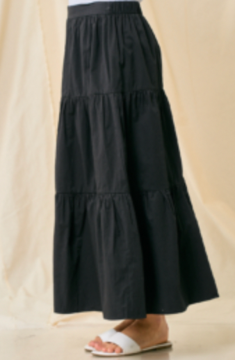 Black cotton skirt