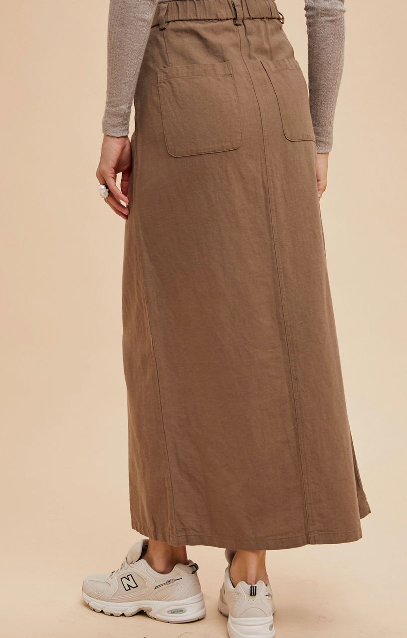 Linen maxi skirt