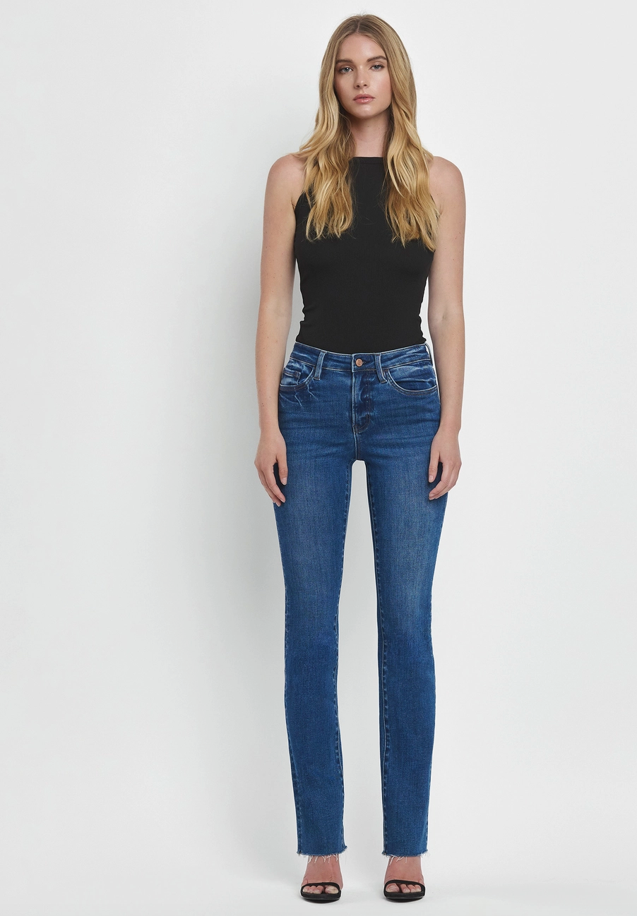 High Rise Slim Bootcut Jeans