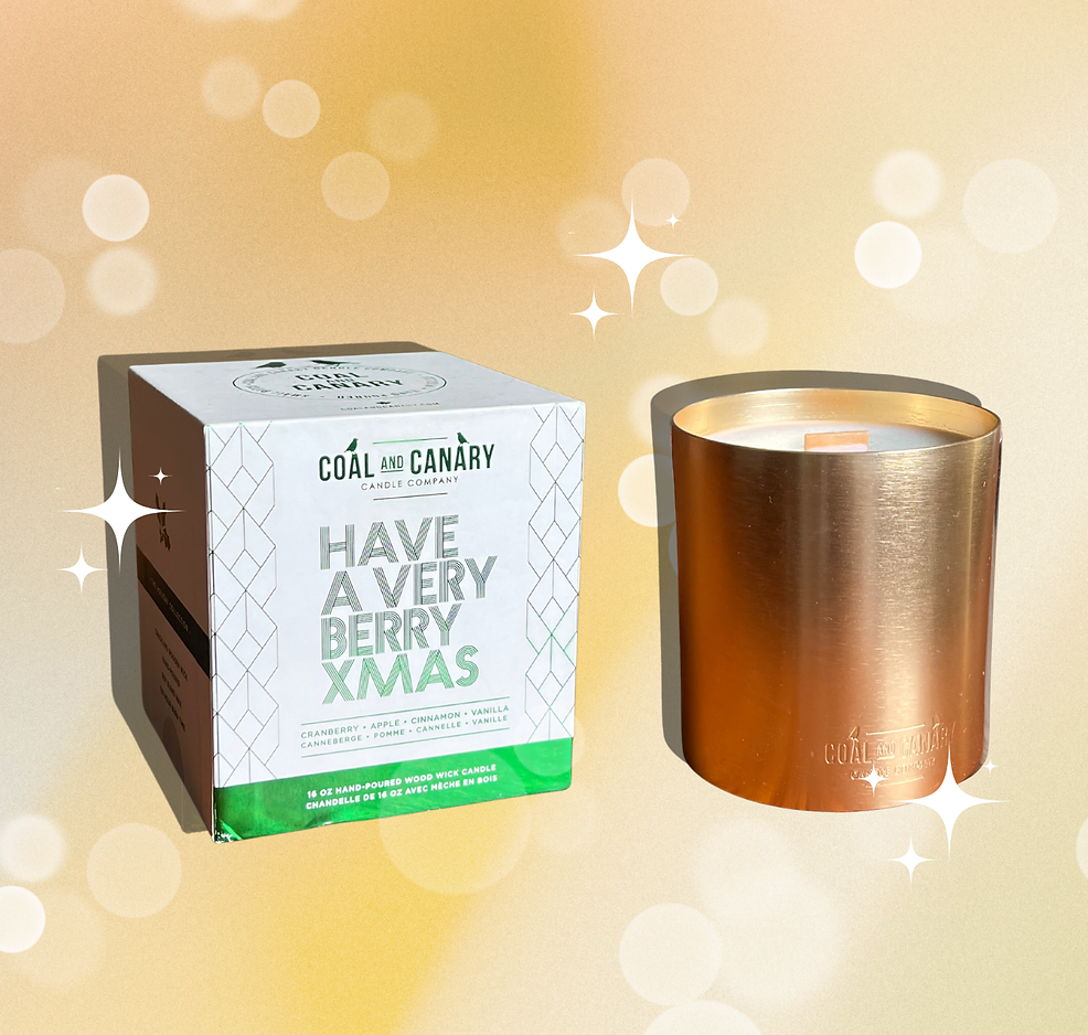 Have a Very Berry Xmas - XL gold metallic candle