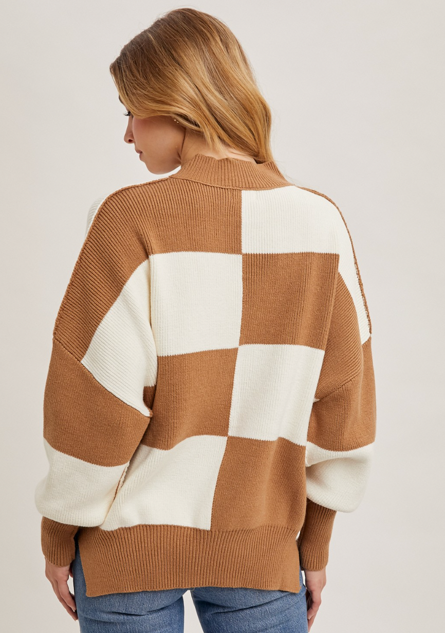 Colourblock Dolman Knit Sweater