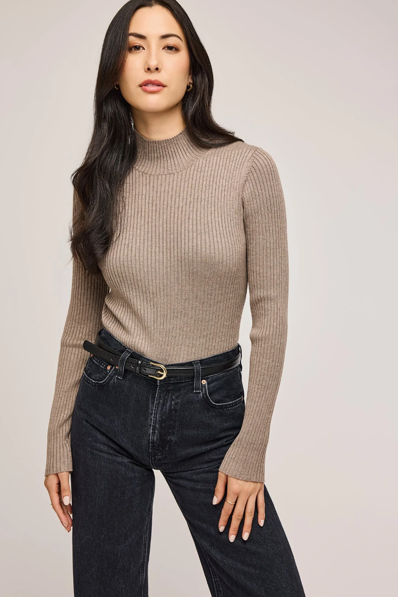 womens ribbed knit top