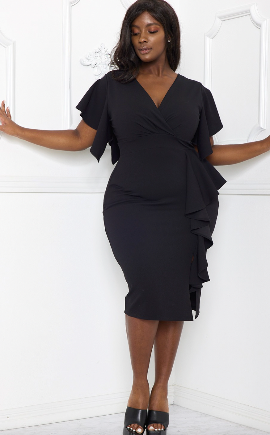 black plus size dress