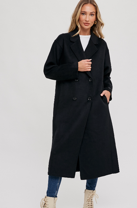 Womens wool blend coat