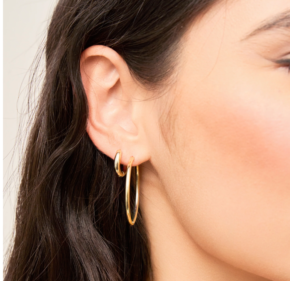 gold hoop earrings