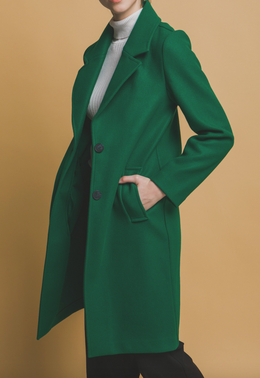 Womens green dress coat