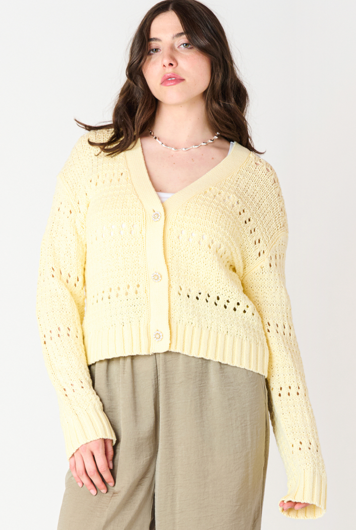 Womens yellow cardigan