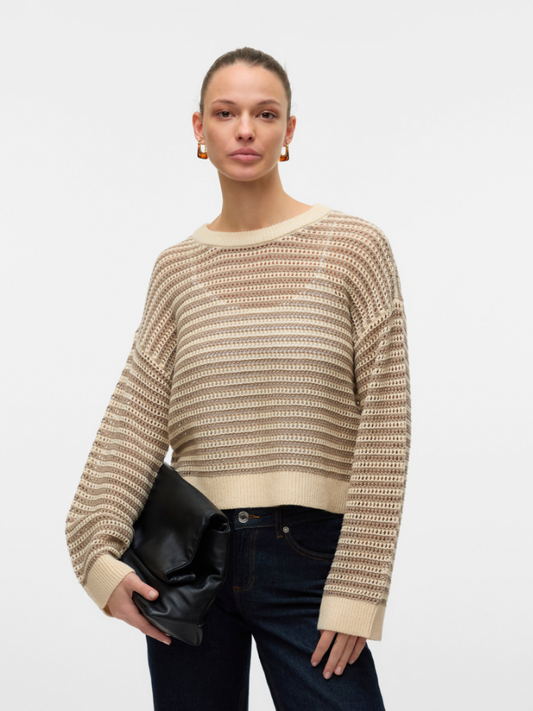 Misty Striped Knit Pullover