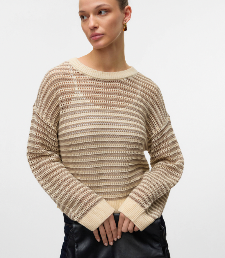 Misty Striped Knit Pullover