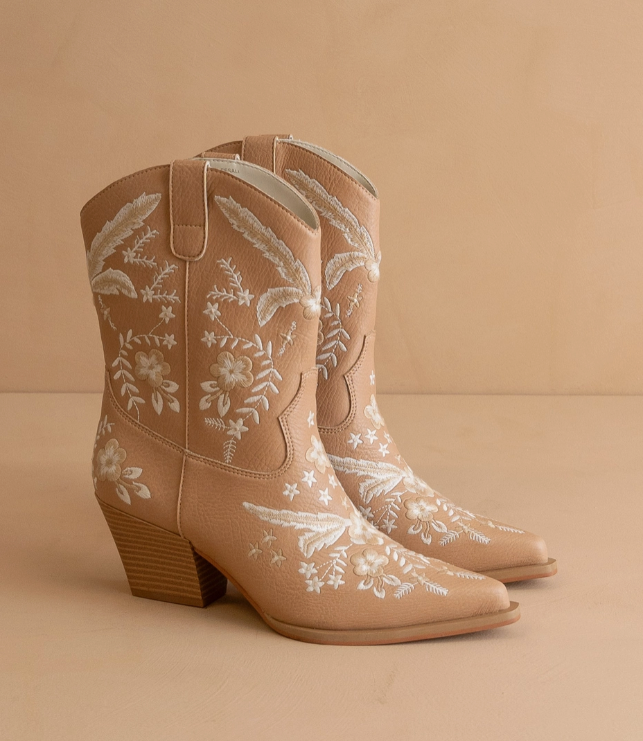 Bailey Embroidered Cowboy Booties
