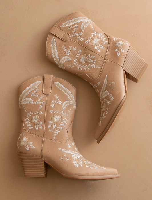 Bailey Embroidered Cowboy Booties