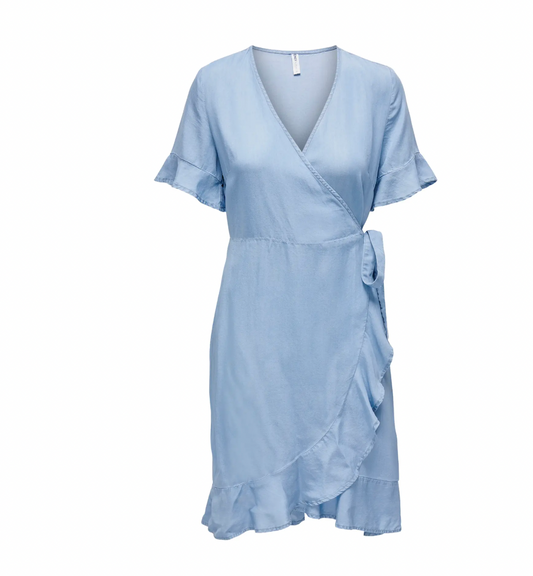 Chambray Wrap Dress