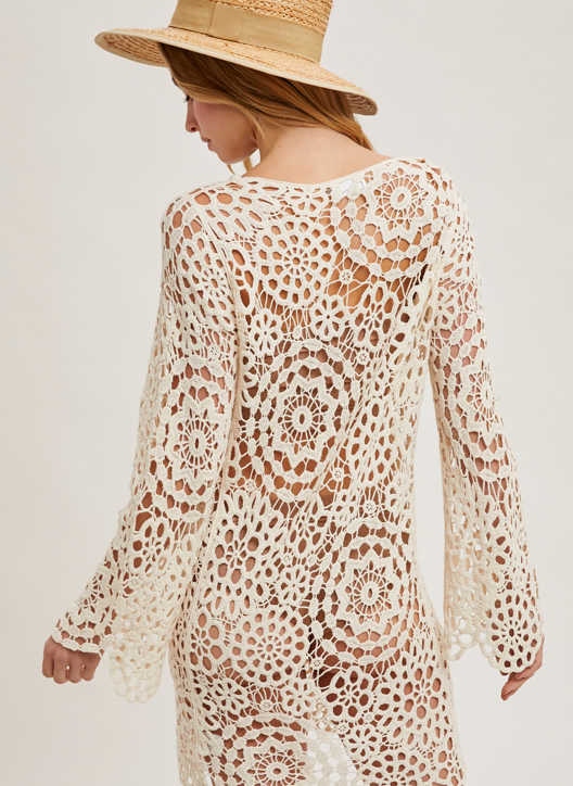 Open Knit Crochet Dress