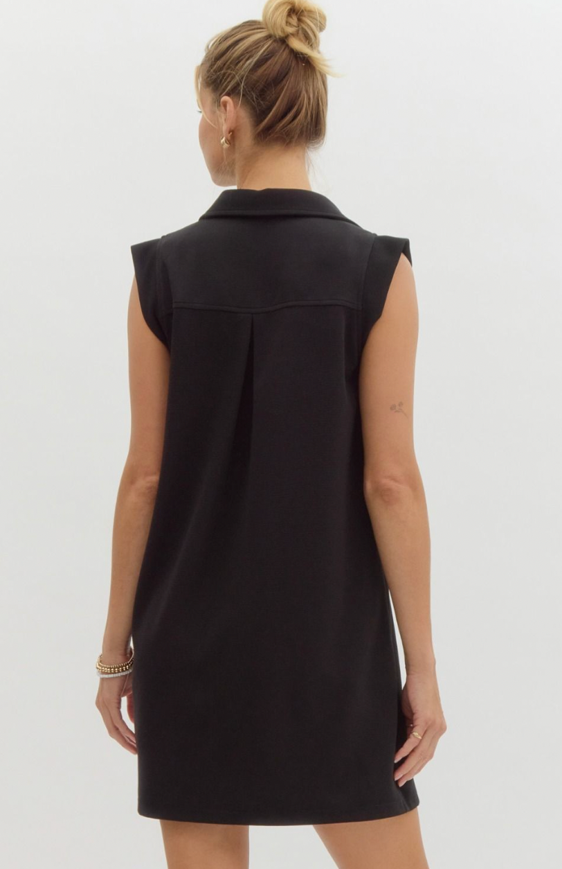 Collared Black Dress