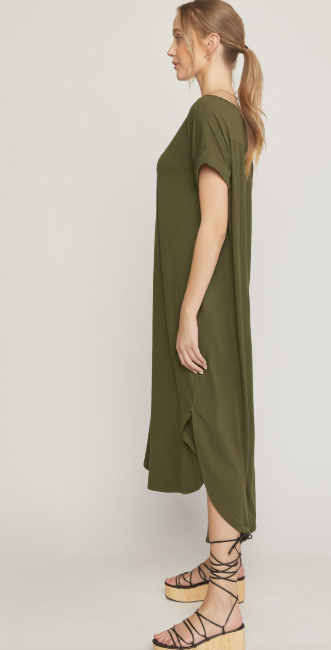 Olive maxi dress