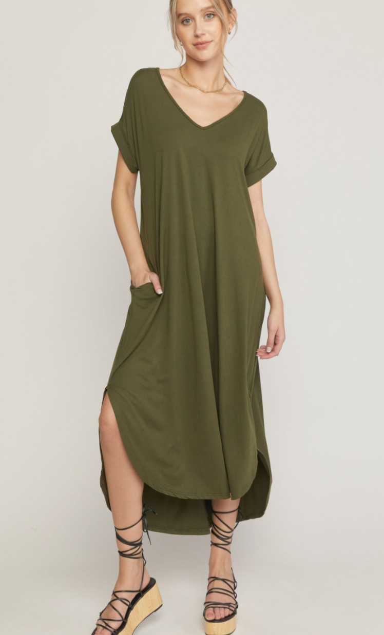 Olive maxi dress