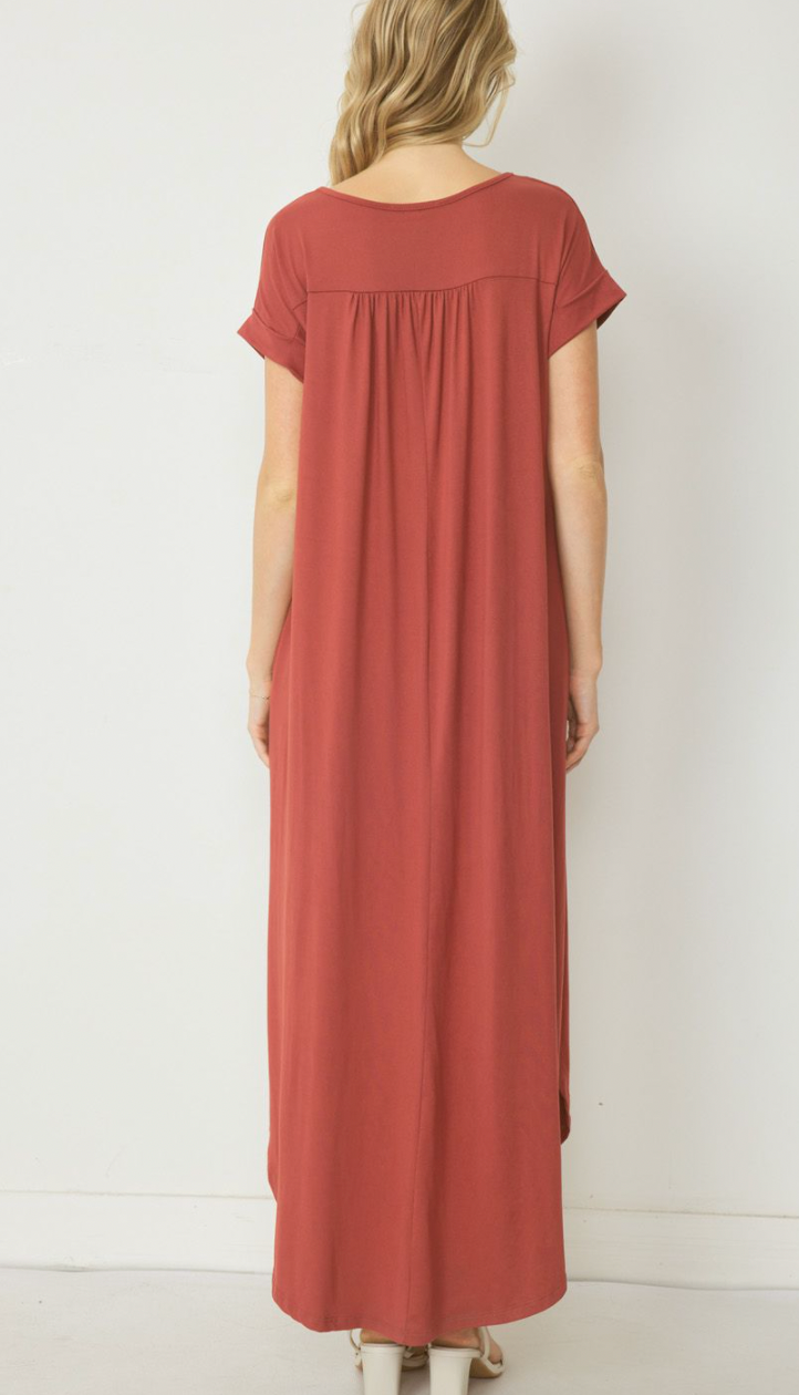 Soft maxi dress with pockets