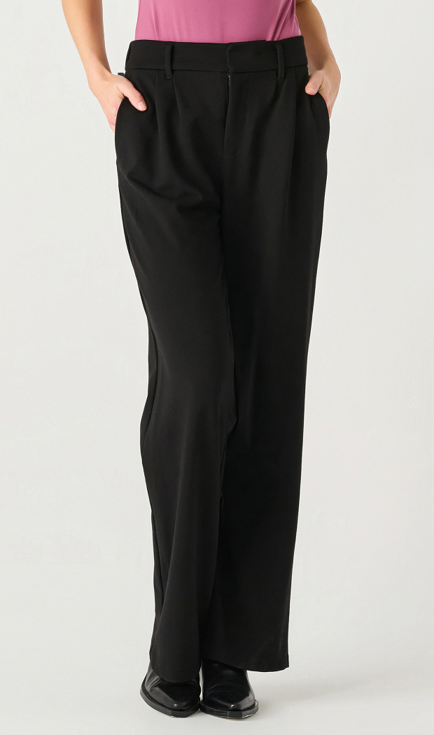 Wide Leg Ponte Knit Trouser