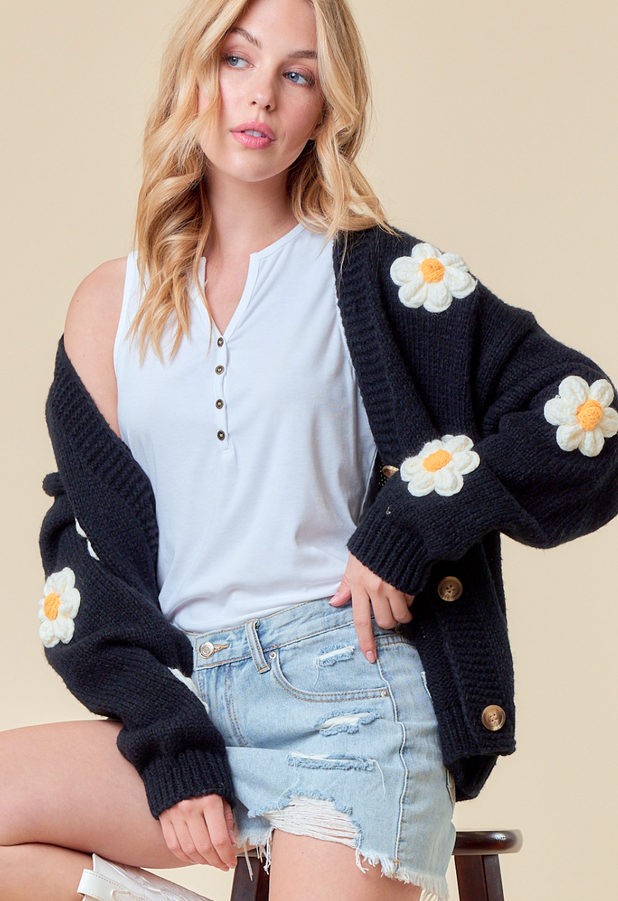 Daisy chunky cardigan