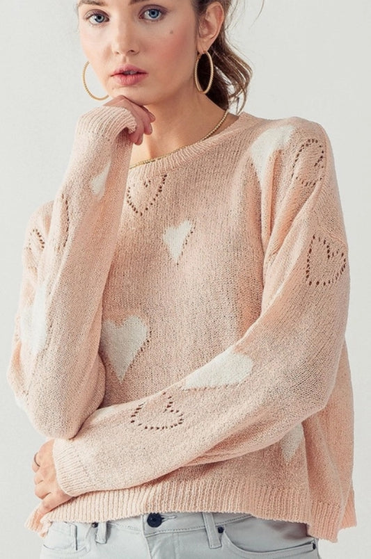 Womens heart sweater