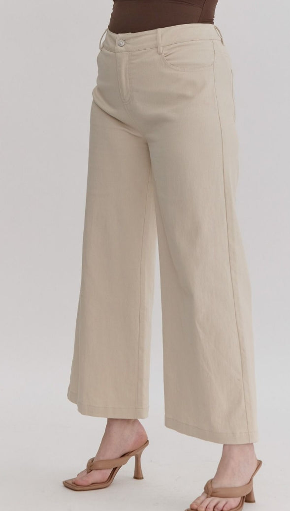 Wide leg plus size pants