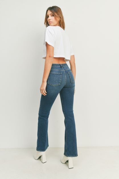 High rise slim flare jeans