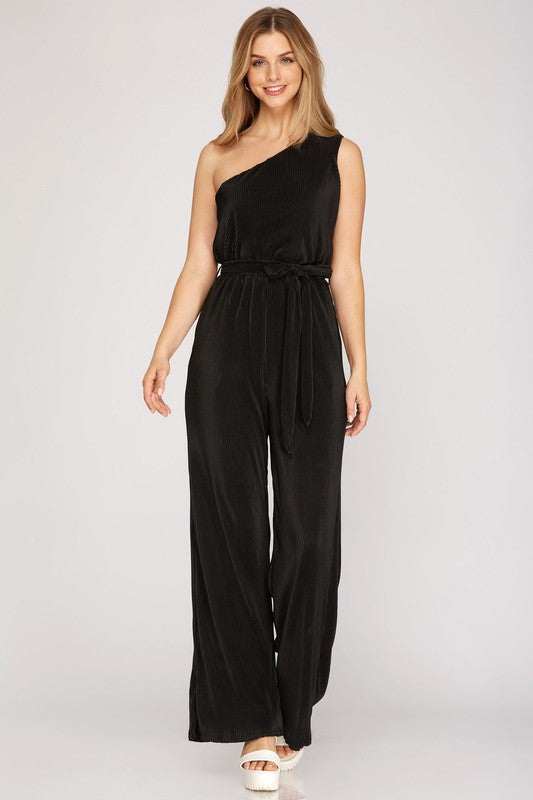 One shoulder jumpsuit