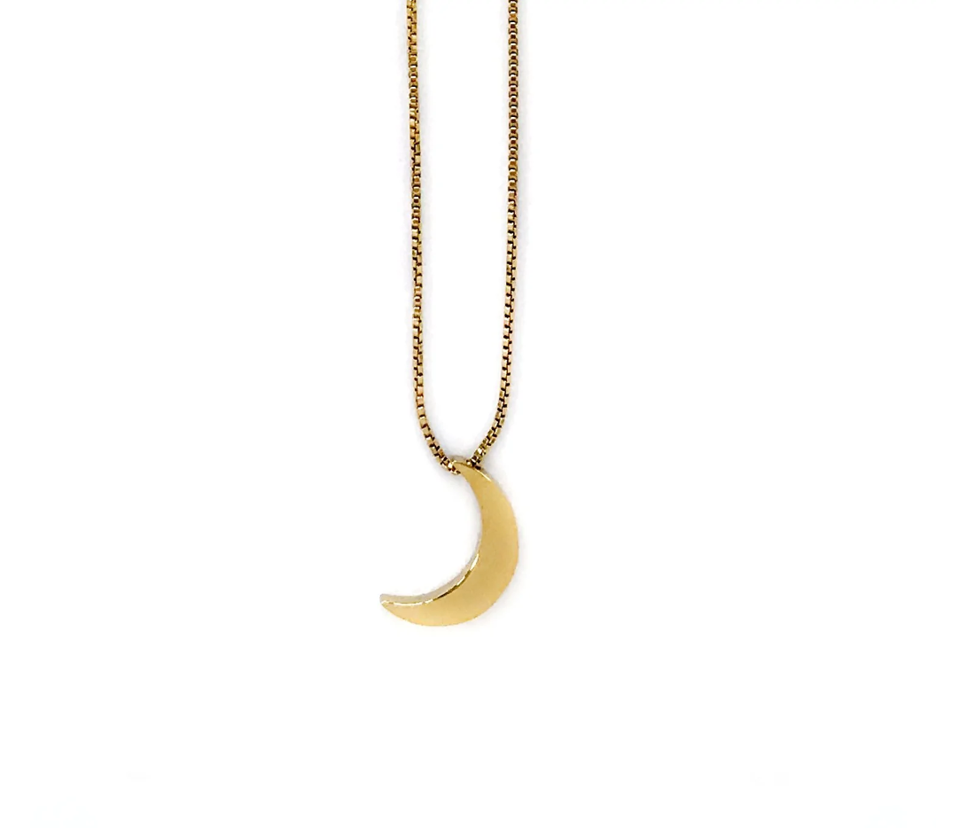 Women's crescent moon necklace
