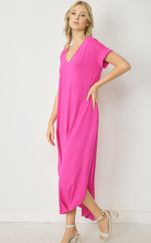 Pink maxi dress