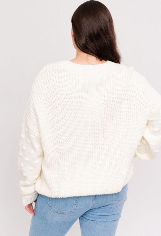 Detail Sleeve Knit Sweater